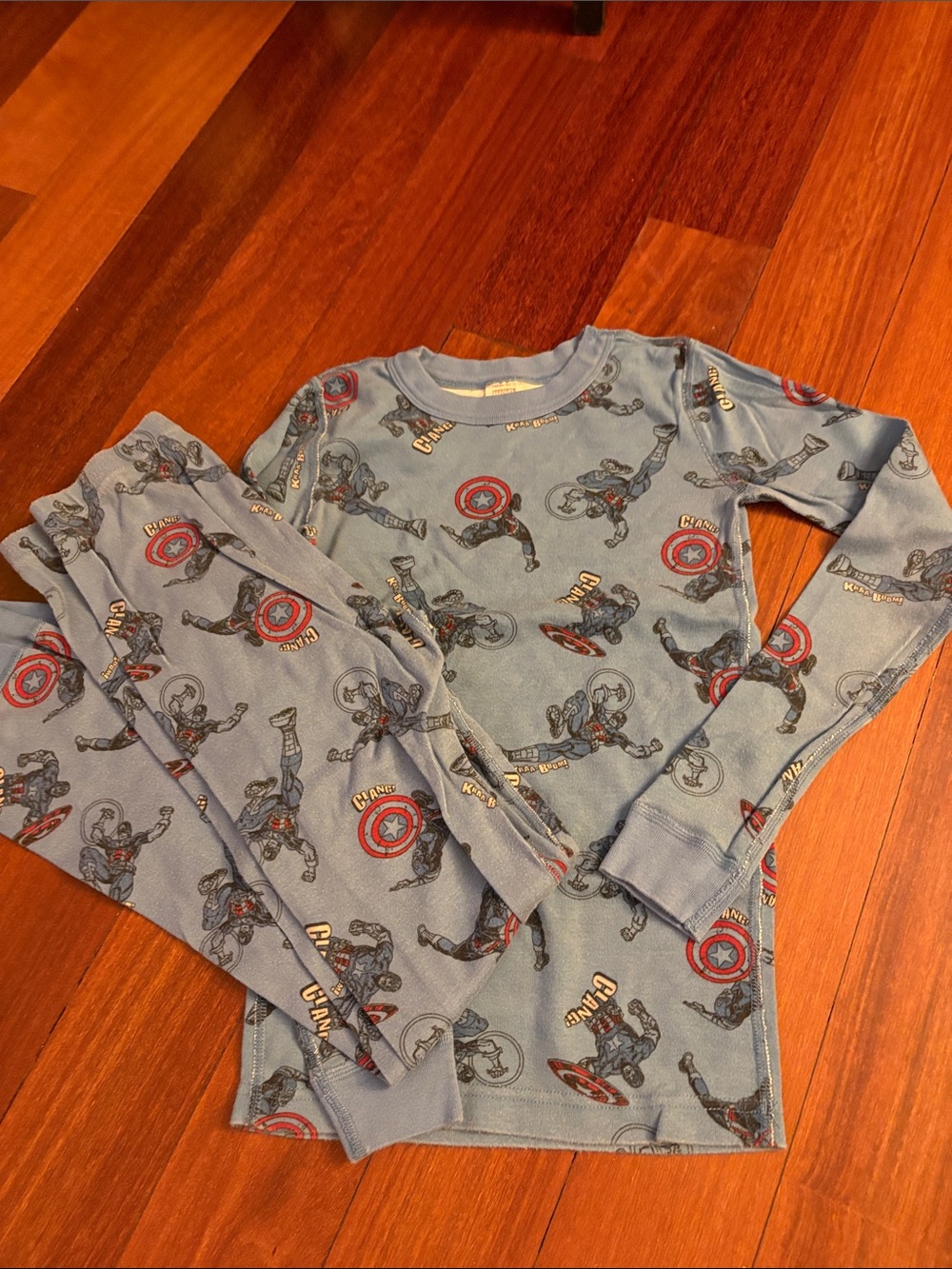 Hanna Andersson Light Blue Captain America Long Sleeve Top